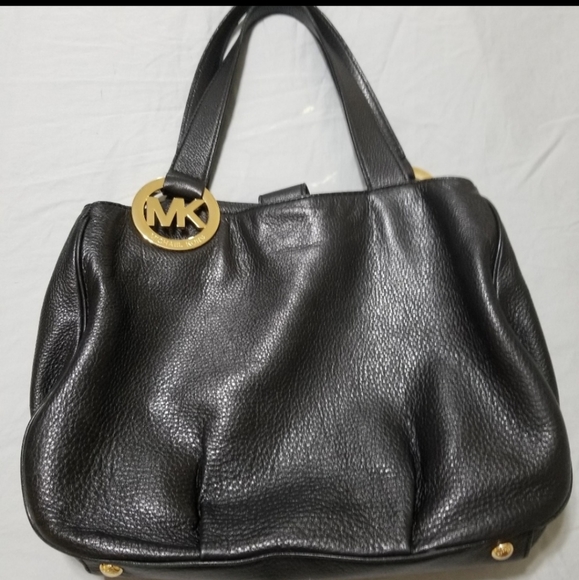 SALE! Michael Kors- Black Pebble Leather Bag - Picture 3 of 10